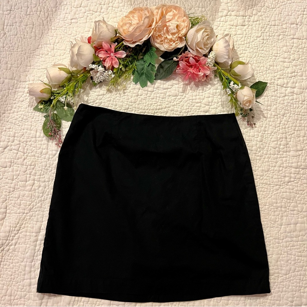 Gap Vintage Black Cotton Mini Skirt Y2K